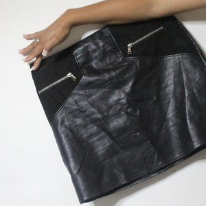 Black Leather Mini Skirt